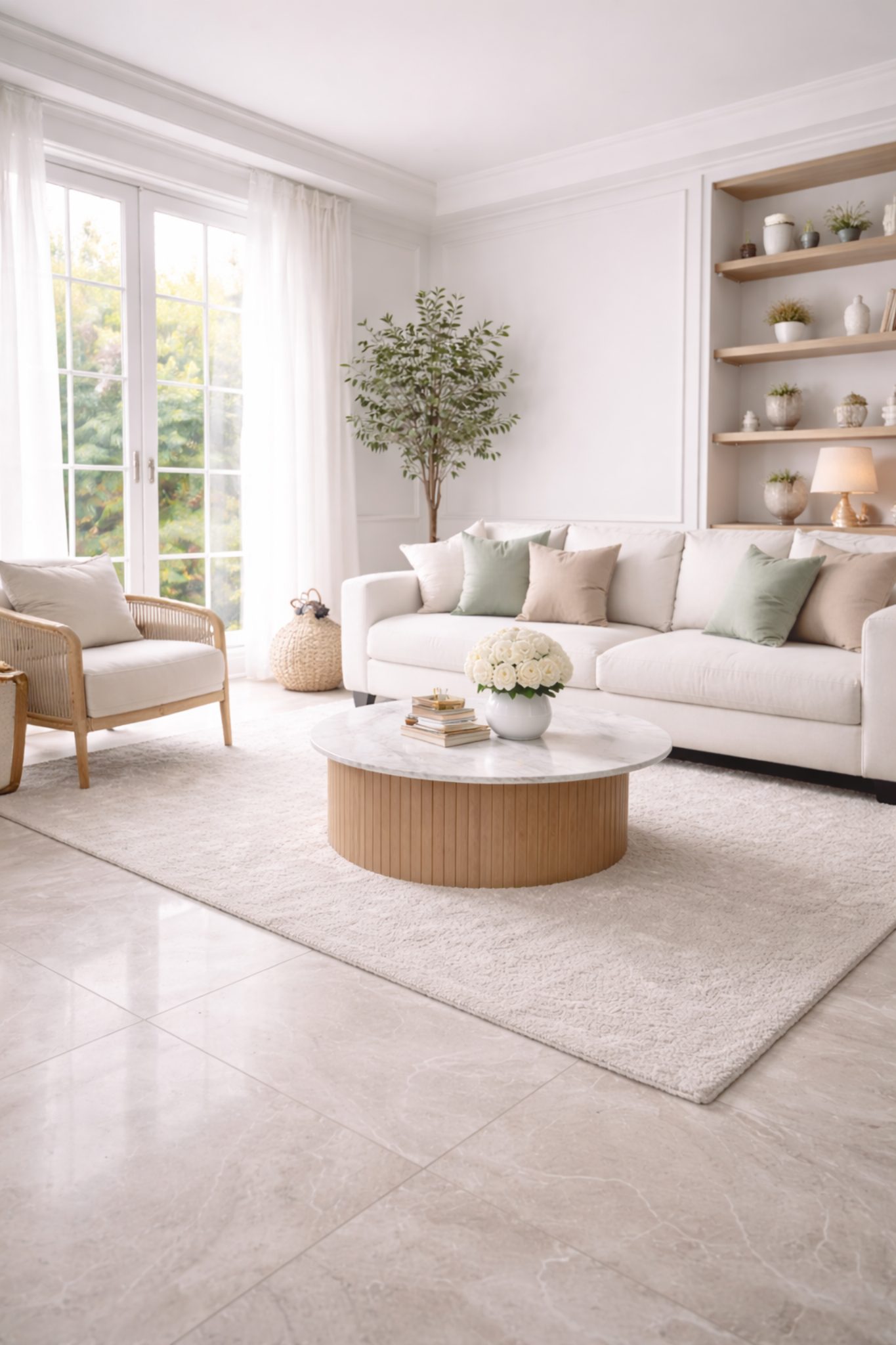 Bright modern living space